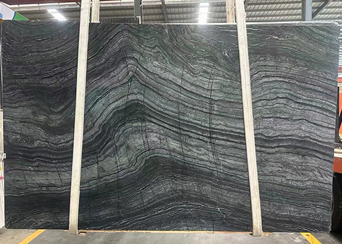 Zebra Black Wood Chinese Marble Slab