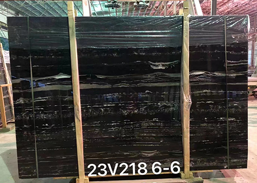 China Black Marble Silver Dragon Polished  Marble Slab