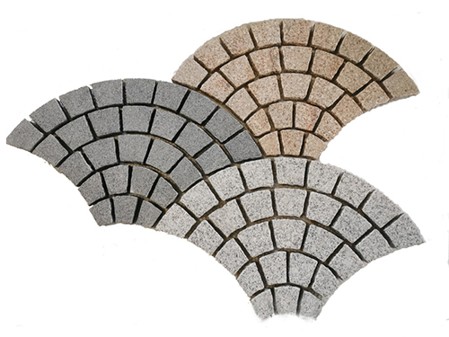 Multiple Granite Fanshaped Paving Stone